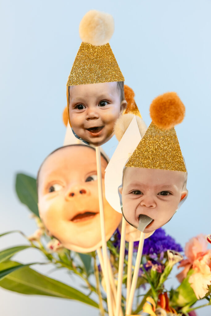 Photos of baby on sticks