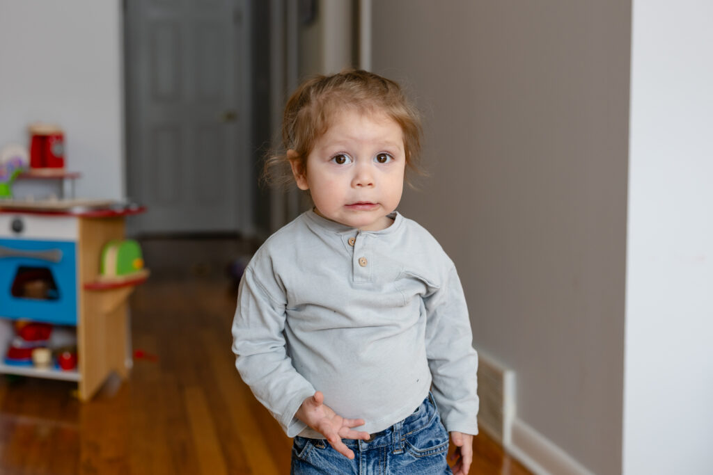 Child making funny face
